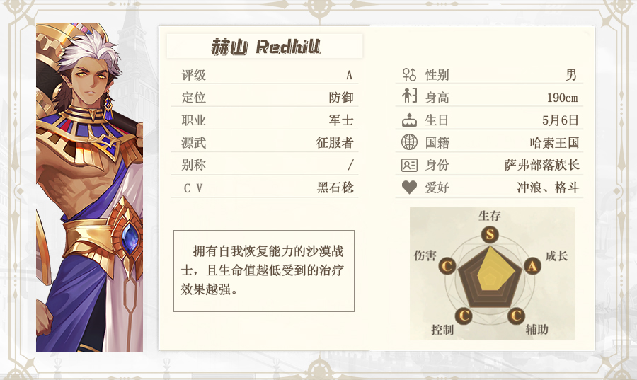 空之要塞启航赫山角色解析