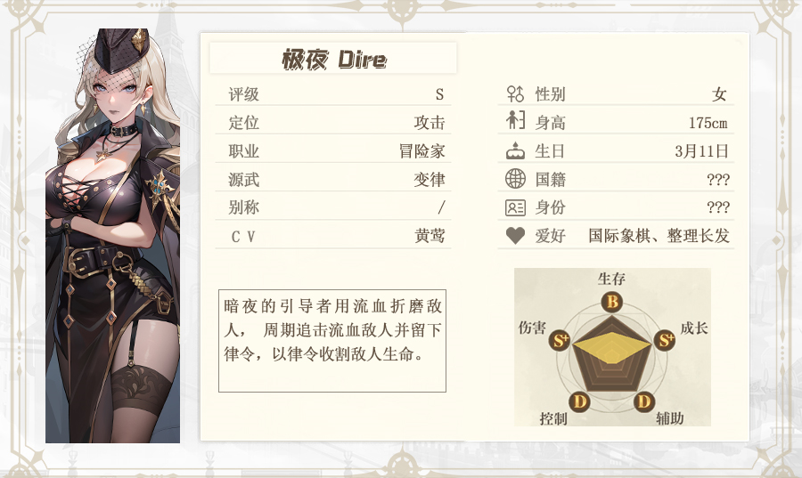 空之要塞启航极夜角色解析