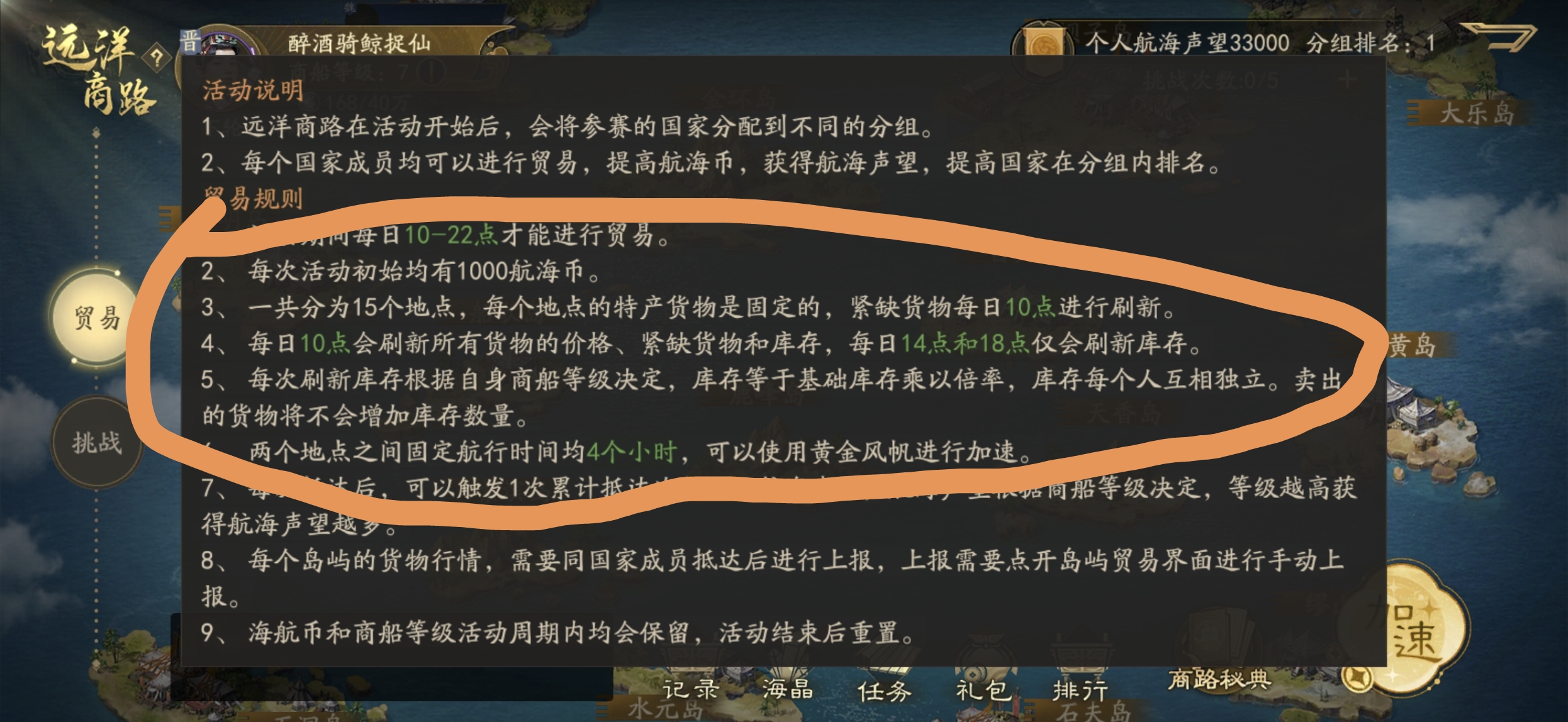 霸业手游S2远洋商路浅析